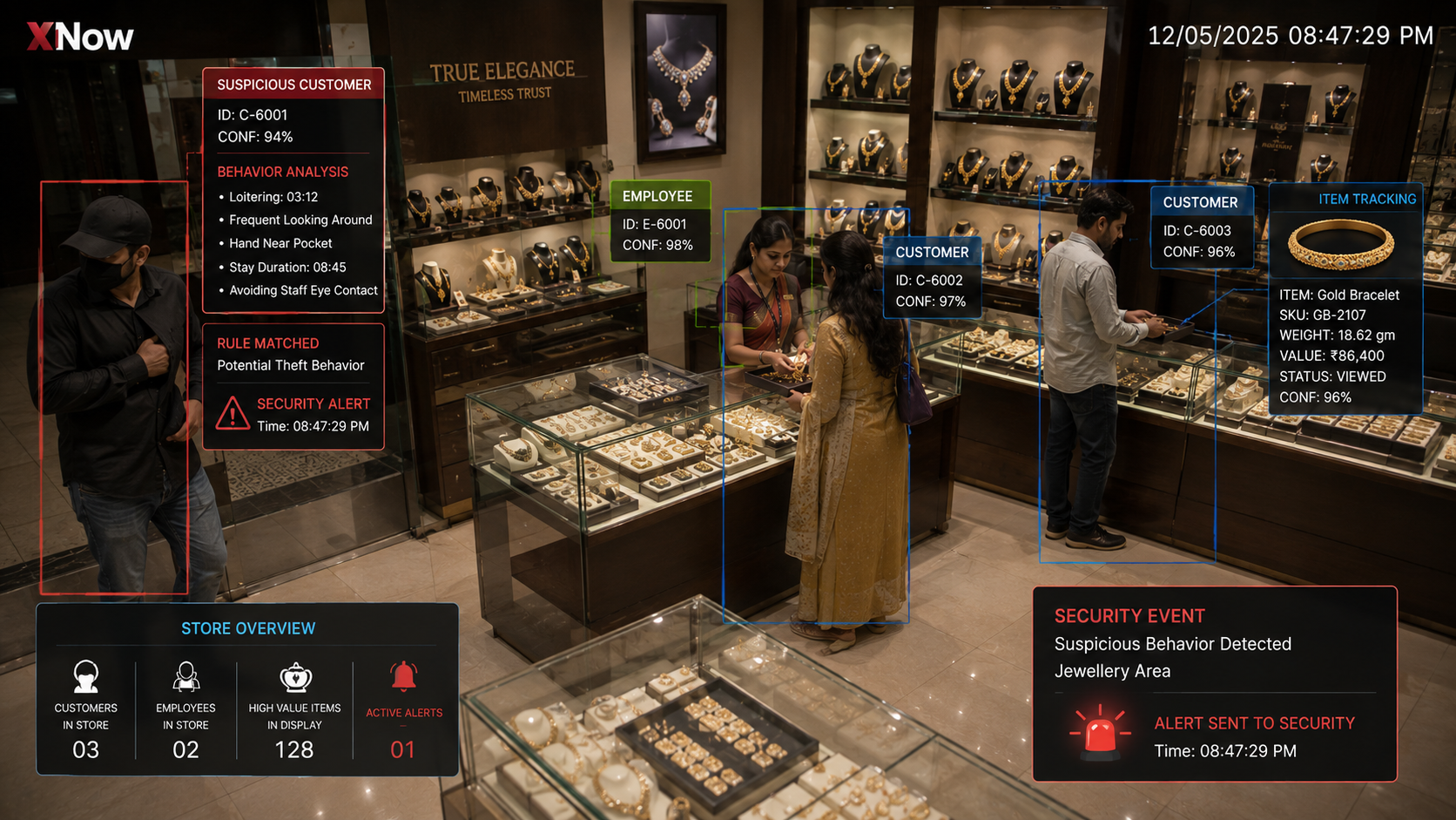 XNow AI detecting an incident